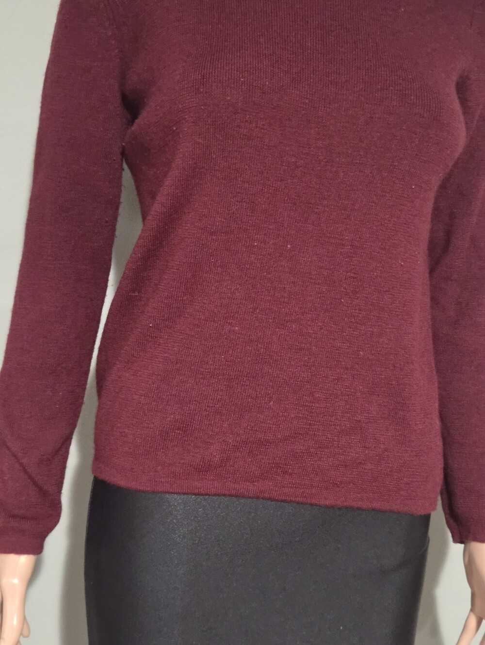 Vintage Tweeds 100% Italian Merino Wool Burgundy Crewneck Sweater Medium - Picture 6 of 14
